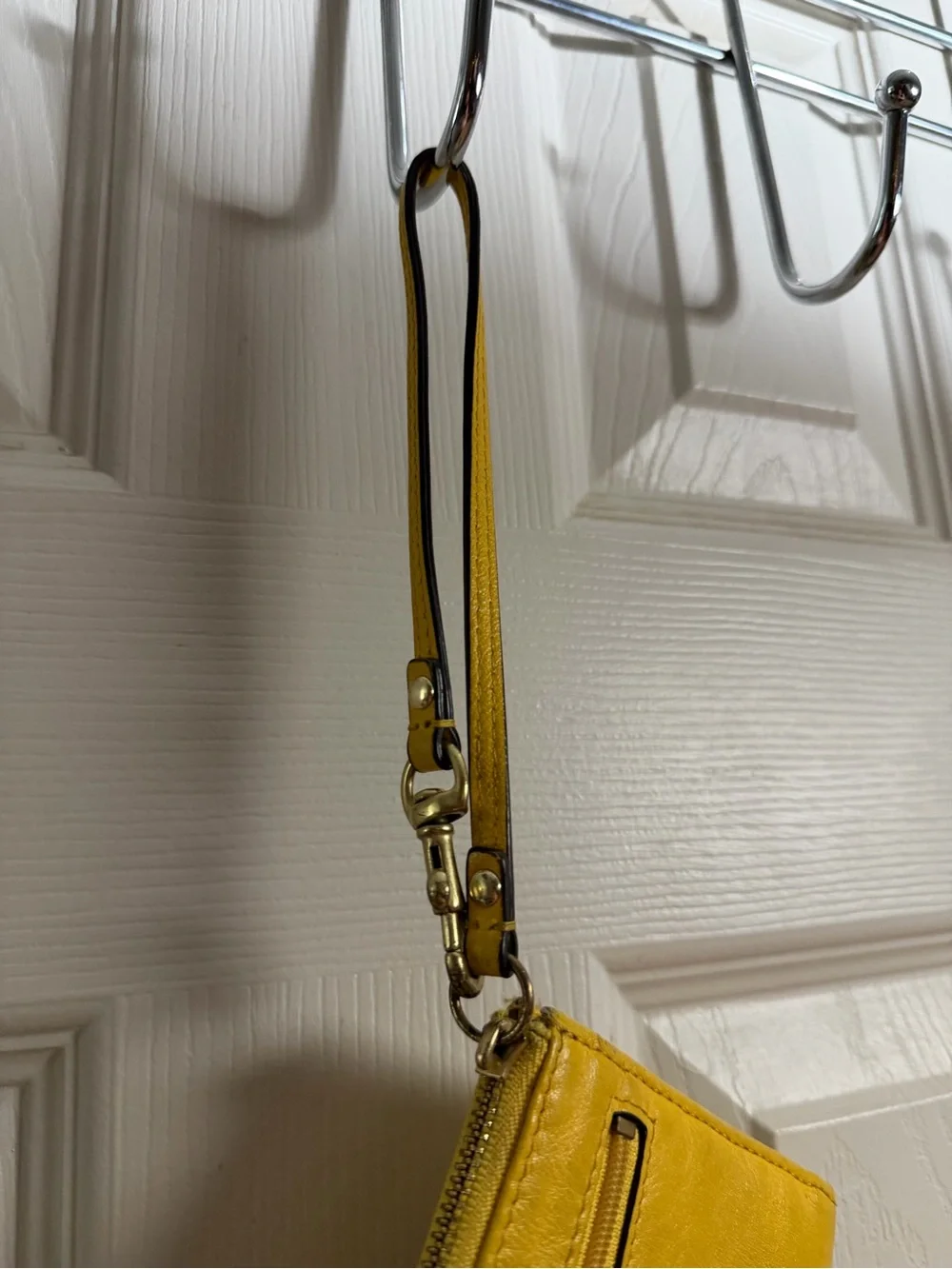 Coach Yellow Leather Wristlet Clutch